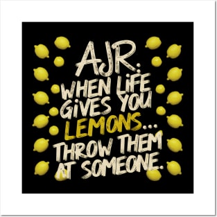 Ajr When life gives you lemons Distressed effect Posters and Art